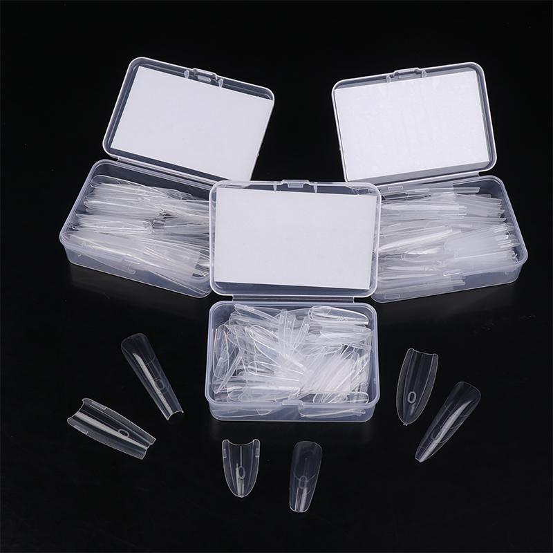 180pcs/3Box Sandwich Dual Nail Forms 15Size Quick Extensions-Dual Forms T-shaped Ellipse Manicure Forms Top Mold Bottom Mold