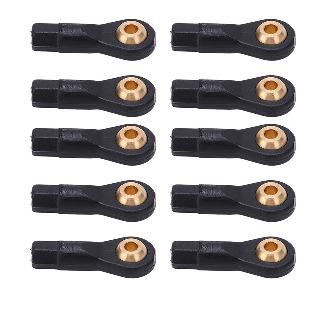 10Pcs RC Tie Rod Ball Head Durable Plastic Light Weight Wear Resistant Accurate Size M2 Tie Rod End Ball Joint