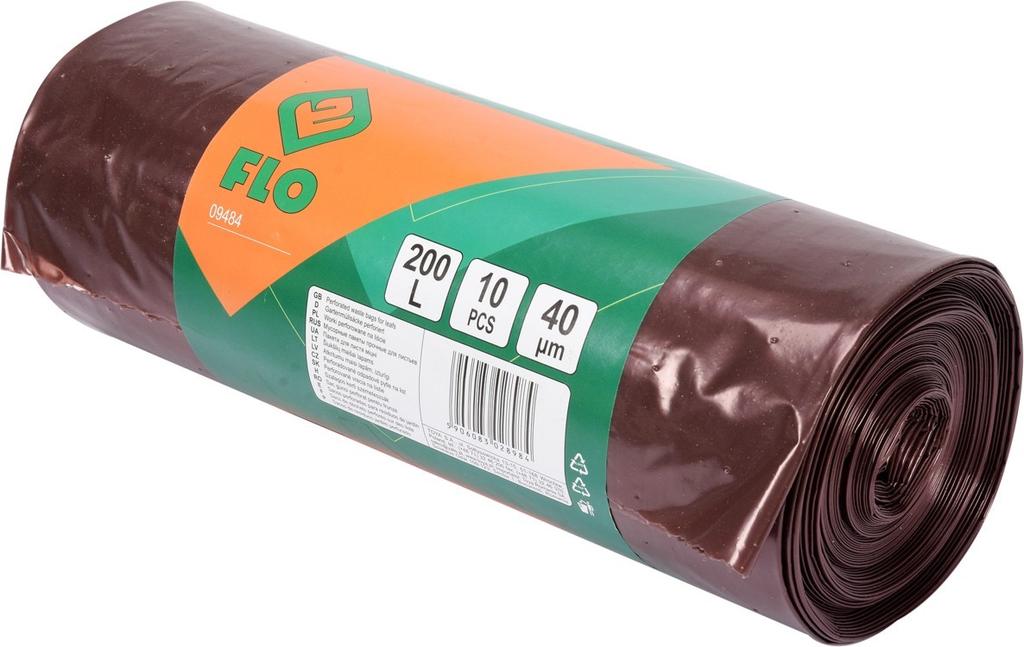 Perforated Bags 200l 10 Pcs for Leaves and Light Garden Waste / 09484 / VOREL