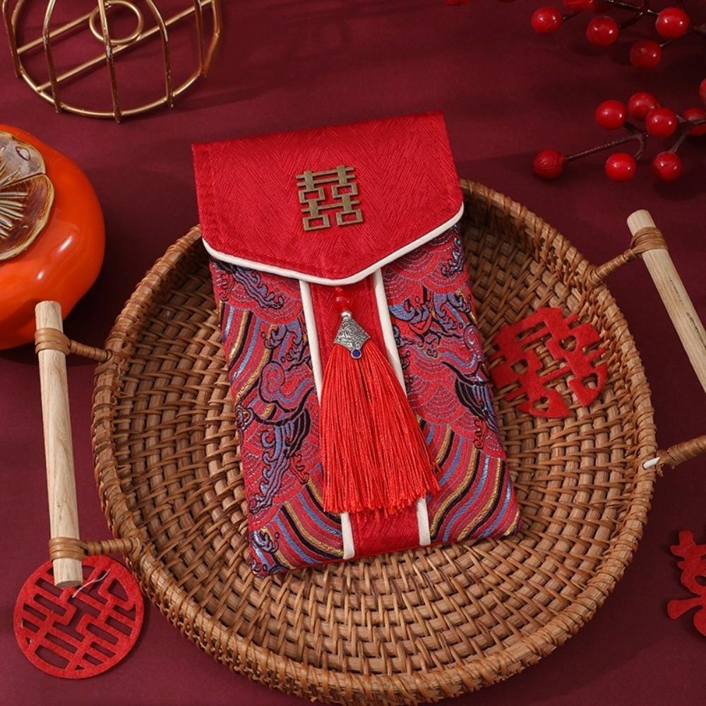 Exquisite Wedding Gift Red Envelope Embroidery Craftsmanship Wedding Envelope  Traditional Events