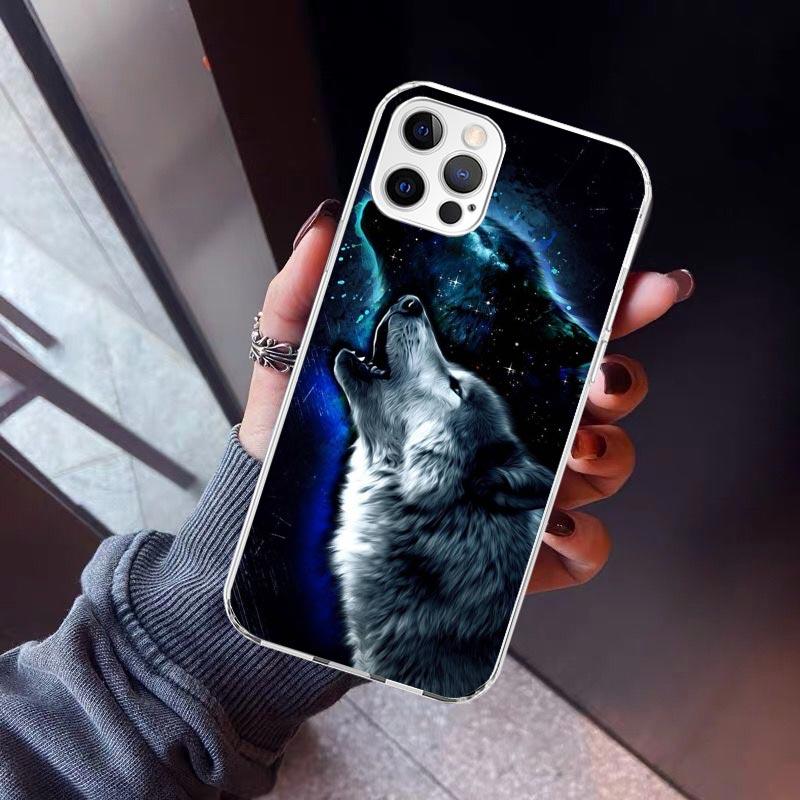 Angry Animal Wolf Fierce Phone Case For iPhone 17 Air 16 15 Pro Max 14 Plus 13 Mini 12 11 Cover 7 8 SE Silicone Shell Print Fund