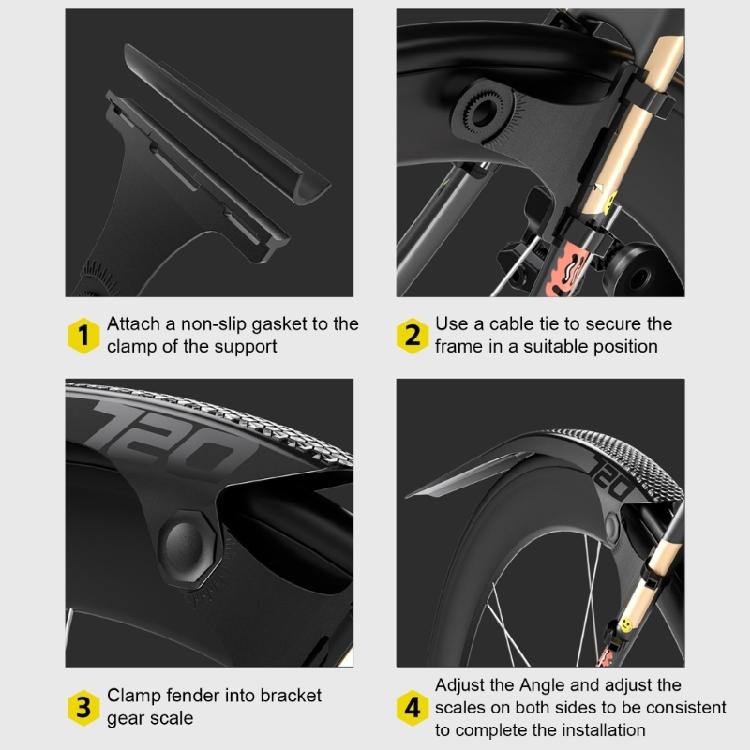 Bicycles Front / Rear Mud Guards Adjustable Road Bike Mudguard Quickly Release Outdoor Mountain Bike Mudguard Mudguard