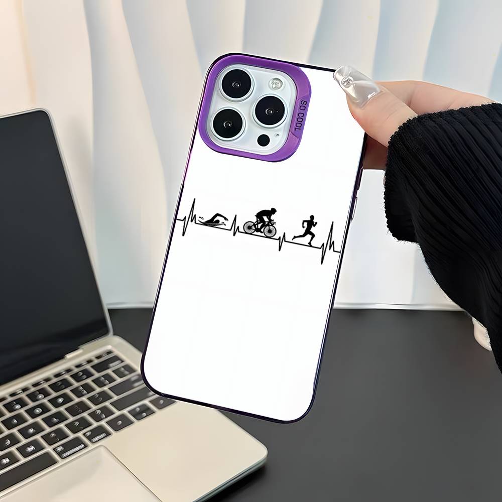 

Triathlon Swim Bike Run Tri Life Purple Matte Shockproof CoverPhone Case For iPhone 17,16,15,14,13,12,11,Pro,XS,Max,Plus iPhone17pro