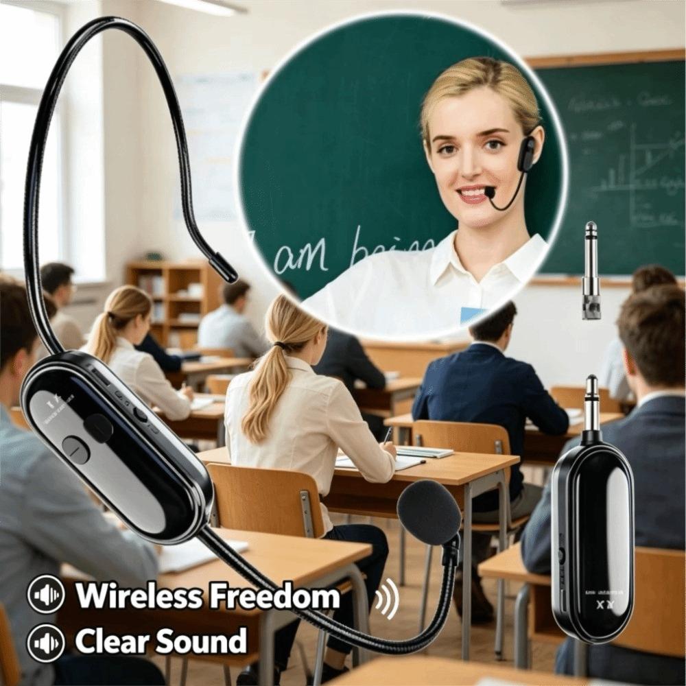 2 In 1 Headset Microphone Long Range Voice Amplifier Mic Wireless Microphone Teaching