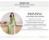 Green Field Slimming French Retro Bodycon Dress - Elegant Ribbed Long Sleeve