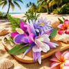 Versatile Floral Hair Clips Artificial Floral Hair Claw Colorful Flower Hairpin  Beach Outfits