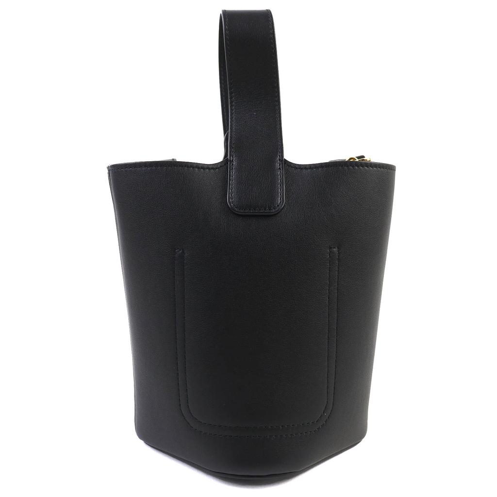 Loewe Torba na ramię Torba wiaderko Pebble Mini Gładka skóra cielęca Anagram AANBBBMX01 Używana