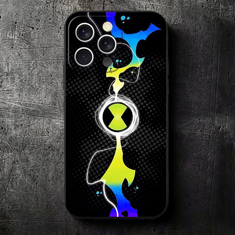 Cartoon Ben 10 Soft Phone Case for iPhone 16 16E 17 Air 15 Pro Max 14 Plus 13 Mini 11 12 7 Black Cover Back Shell