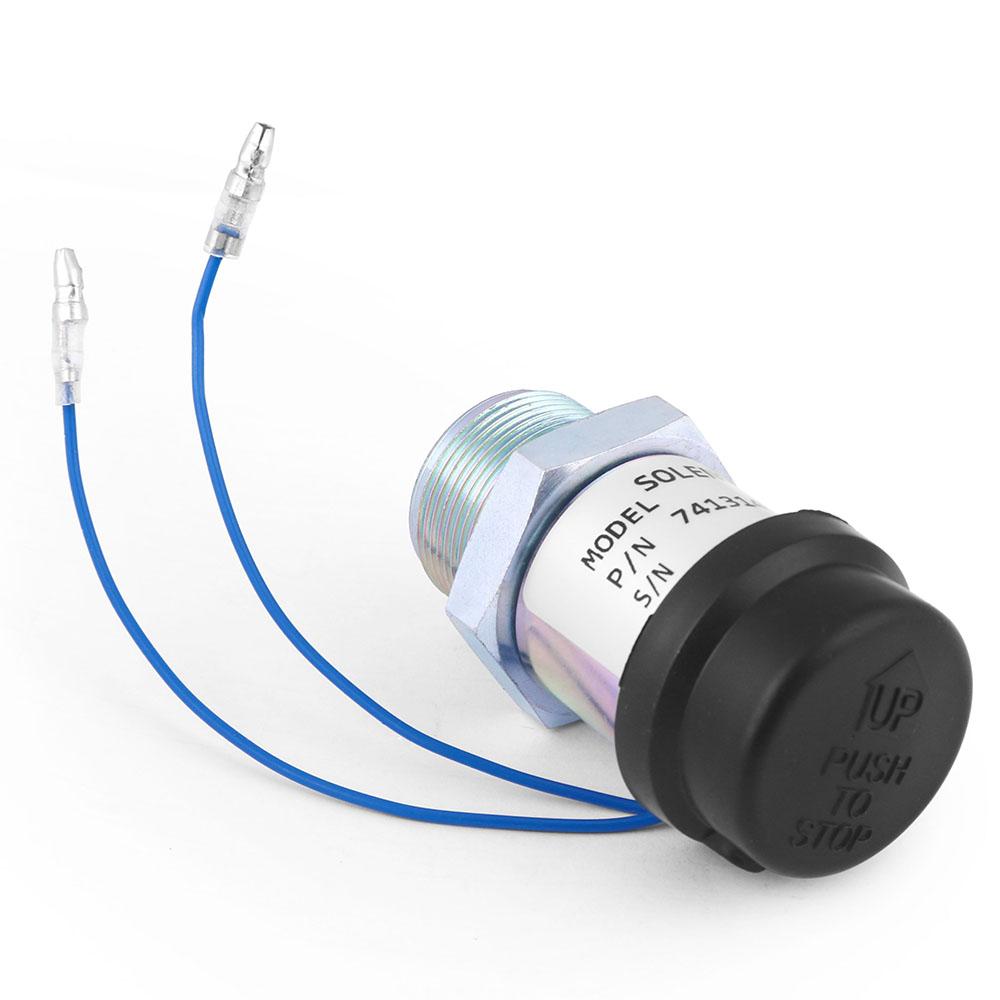 12V Stop Solenoid valve 7413147,MM409-67001,195-8411,30L87-00060,30A87-00060 for S3L2-E2 S4L2 L2E K3 E305C/K4N EB12.4 UKFSS113