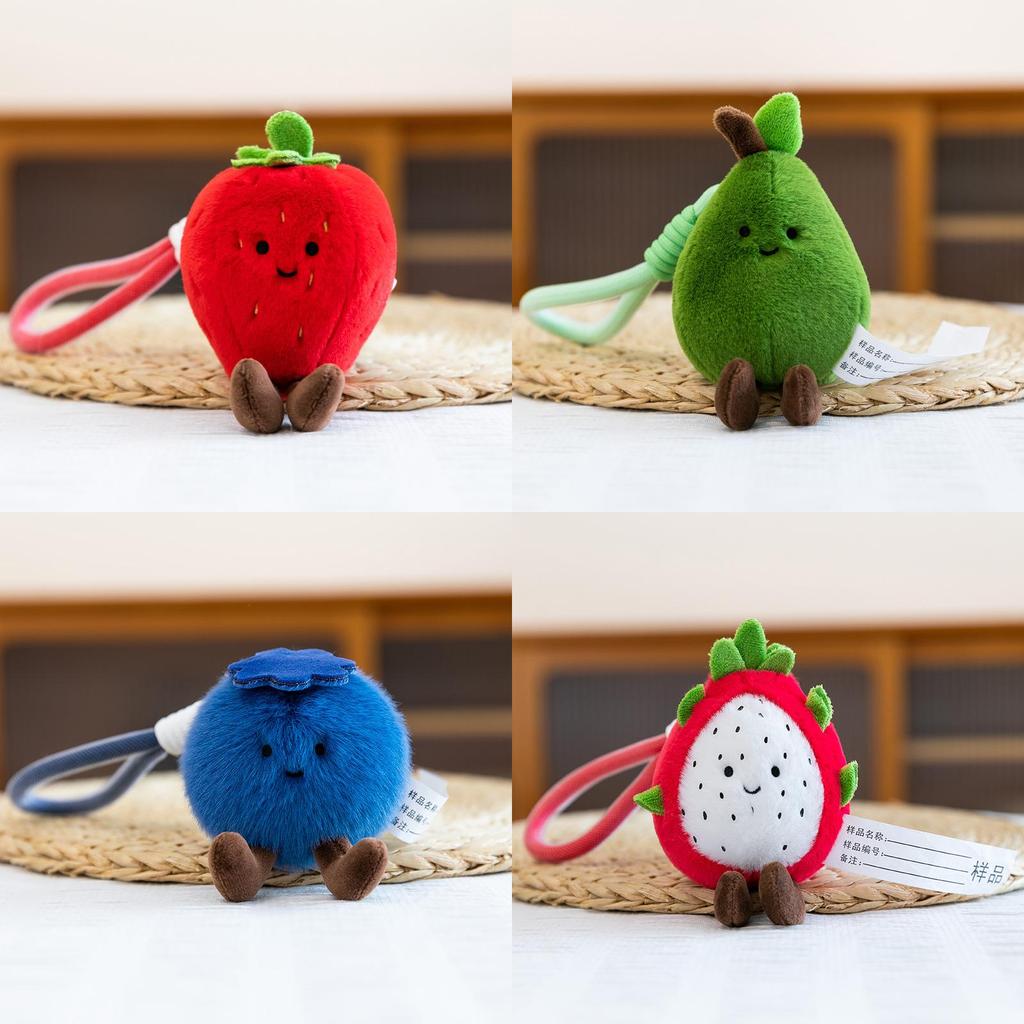 Cute Fruit Plush Keychain With Pp Cotton Filling For Kids Girls And Boys