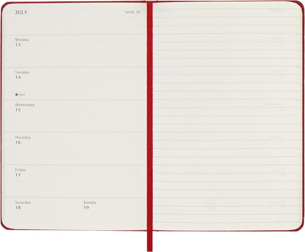 Moleskine 2026 January Weekly Pocket Size x Scarlet DHF212WN2Y26 Planner, Start, 12-Month Diary, (9cm 14cm), Hardcover, Red,