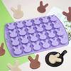 24 Cavity Easter Rabbit Silicone Mold DIY Cake Baking Mold for Making Chocolate Fondant Cupcakes Molds Nonstick Multicolor