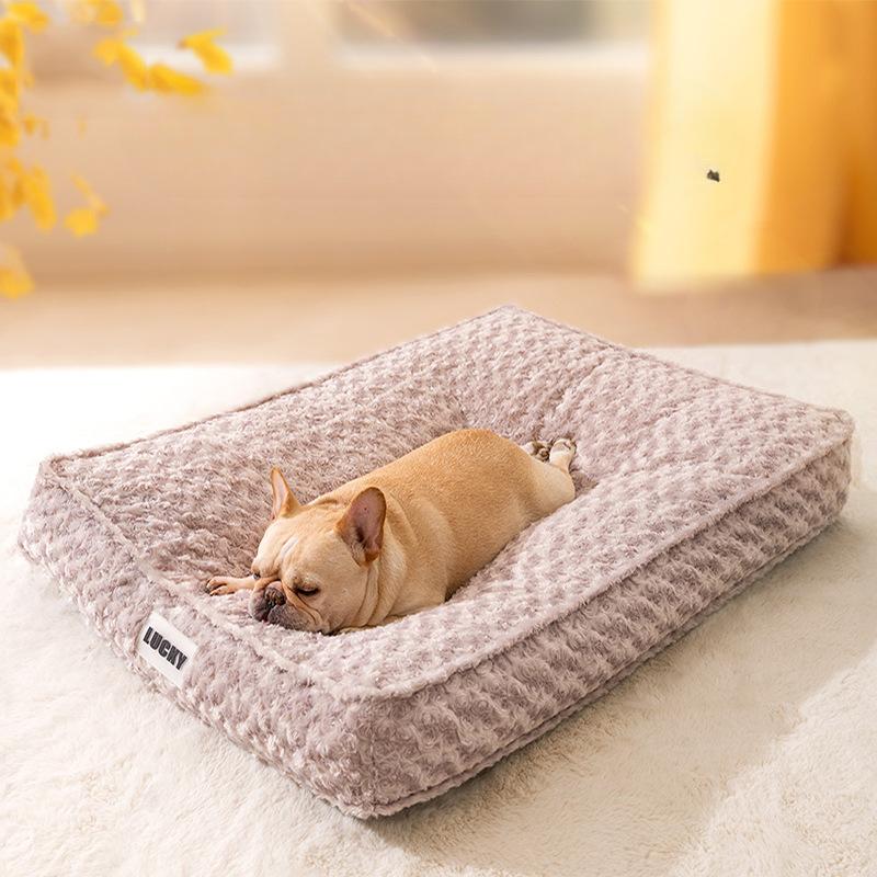 Pet Kennel Soft and Fluffy Autumn and Winter Sleeping Protection From Cold Plus Thickened Warm Rose Velvet Dog Kennel Thermal Mat