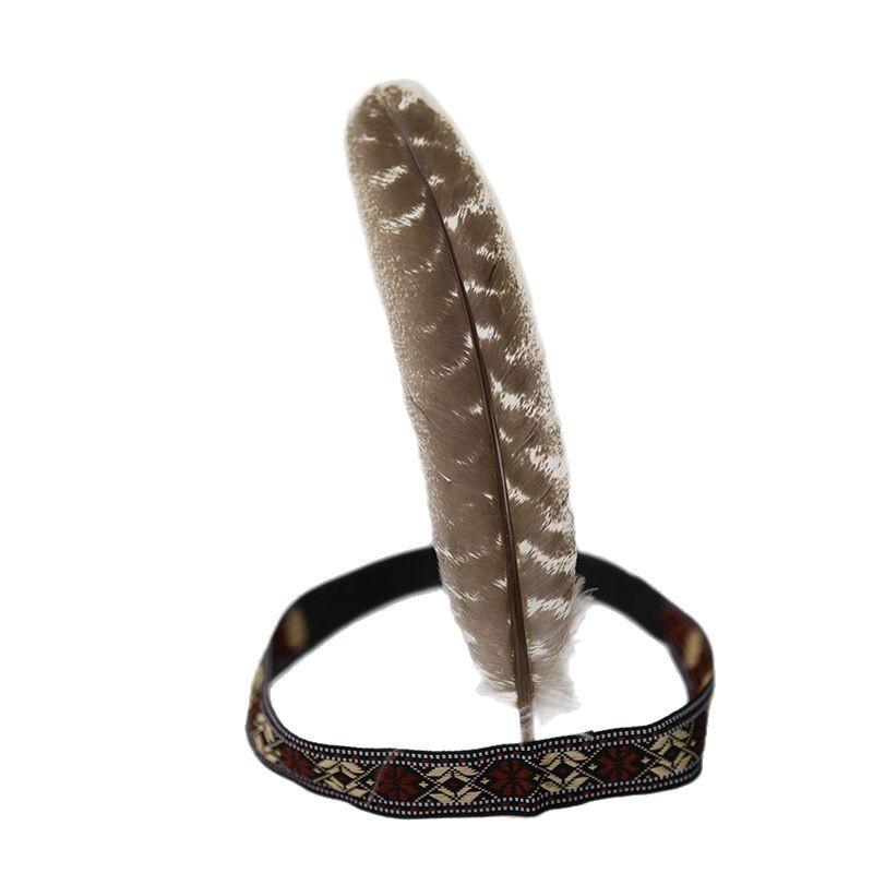 Halloween Feather Headband Cosplay Tribal Hat Kids Adult Party Costume Accessory