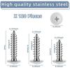 BHBL White Screws Wood White Sheet Metal Screw Thread Truss Head Fast Self Tapping White Pan Cabinet Screws