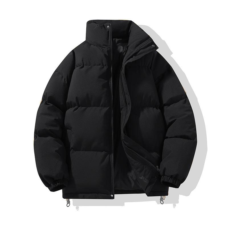 Solid Color Loose Thickened Warm Padded Coat Unisex Couple Oversized Winter Outwear