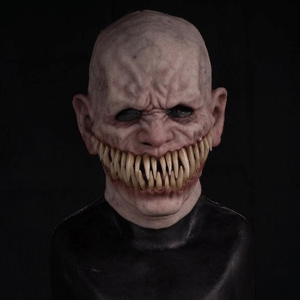 Halloween Slotted-Toothed Demon“Tracker”Horror Demon Latex Mask