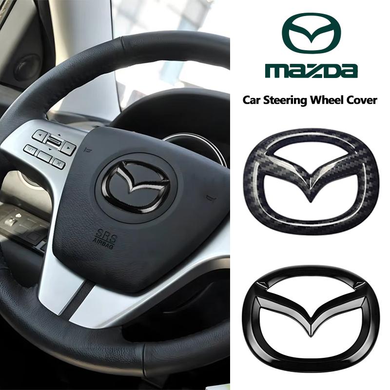 AAGI1 Car Steering Wheel Emblem Sticker Decoration Accessories For Mazda 2 3 6 5 Atenza CX3 CX5 MX5 CX7 Axela CX30 CX90 CX60 CX50 MX30