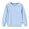 Children's Sweatshirt Round Neck Long Sleeved Solid Color Pullover Unisex Kids Top