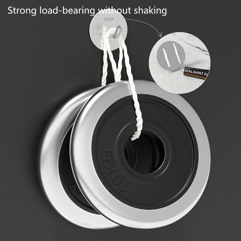 Set of 5 Versatile Adhesive Towel Holders Convenient Stick On Hooks for Bathroom Livingroom Rustproof Towel Holder Hooks