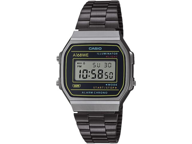 

CASIO CLASSIC A168WEHB-1AJF Heritage Colors Digital Watch Black x Gold 36.3mm