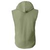 Men Sleeveless Hooded Vest Button Front Linen Cotton Blend Casual Lightweight Summer Shirt Outerwear