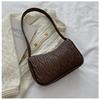 Borsa a tracolla da donna elegante, borsa da ascella di lusso, borsa a tracolla in tinta unita autunnale, tasca in PU
