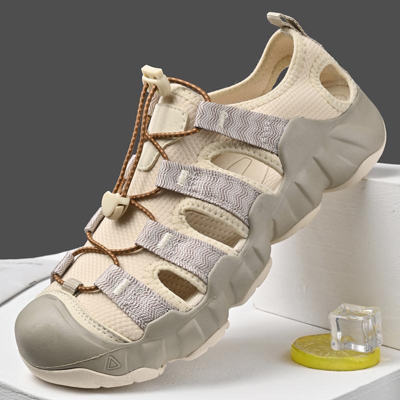 Brand's New Summer Men's Leather Breathable Toe Cap Beach Shoes 2025 Fashionable Outdoor Men's Non Slip Comfortable Sandals