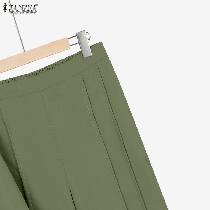 ZANZEA Lässiges zweiteiliges Anzug-Set für Damen mit langärmeliger Bluse und Hose