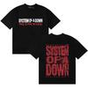2026 Unisex Casual Comfortable Cotton Short Sleeve T Shirt for Fans, Double-Sided Print Classic System of A Down Tour T Shirt