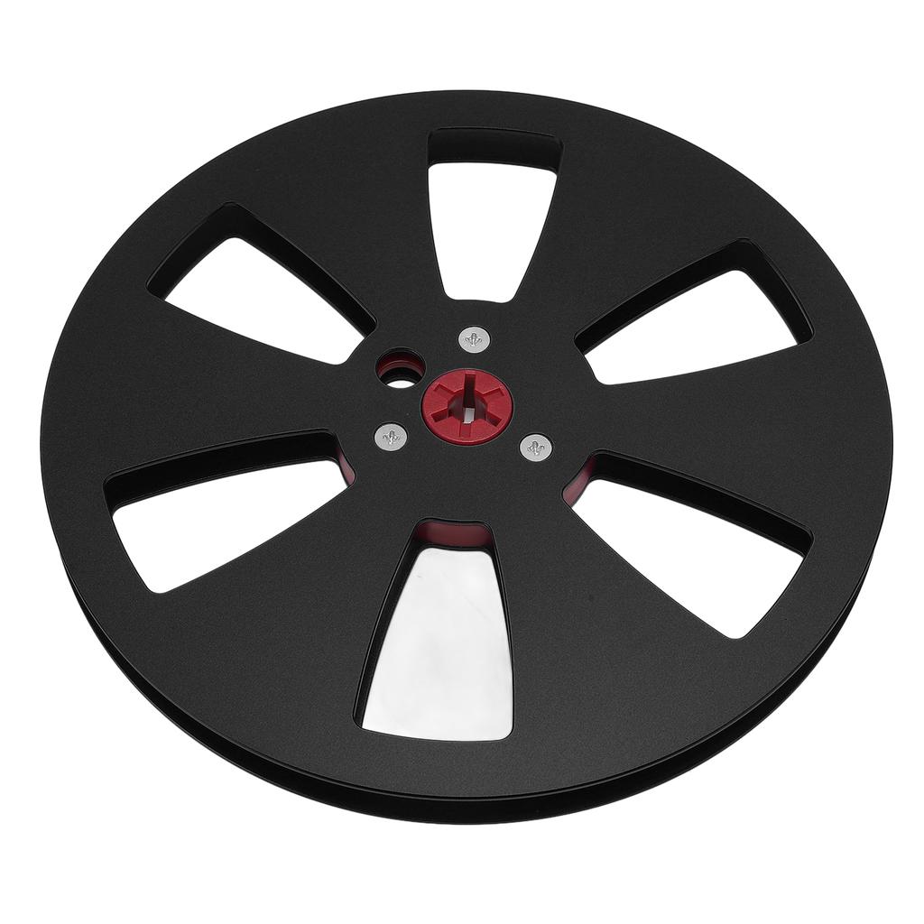 1 4 7 Inch Empty Tape Reel Aluminum Alloy Recording Takeup Reel with 6 Hole for Reel to Reel Tape for TEAC Black
