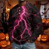 Men's Halloween Long Sleeve Raglan Shirt Loose Fit Casual