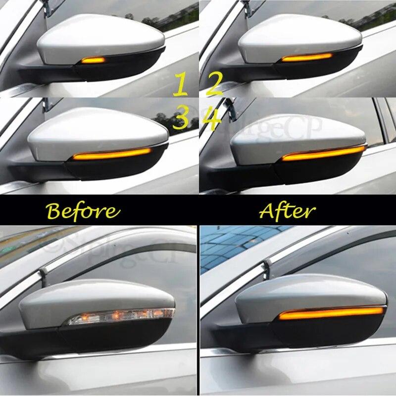 LED Side Wing Rearview Mirror Dynamic Turn Signal Light For Volkswagen Jetta GLI Highline Vento MK6 Pyeonghwa Zunma 2010-2018