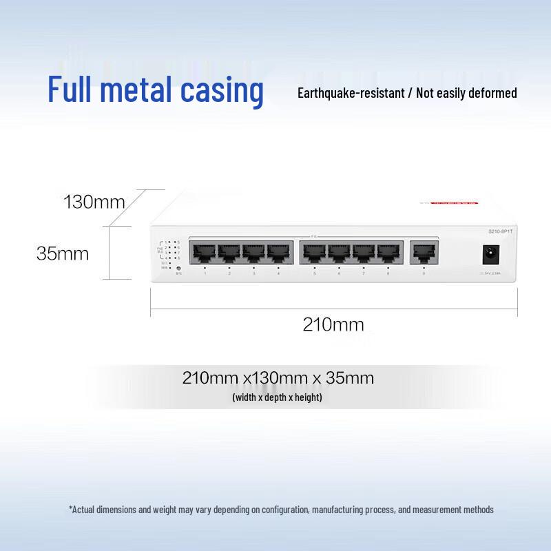 Huawei S210-8P1T Managed Gigabit PoE Switch