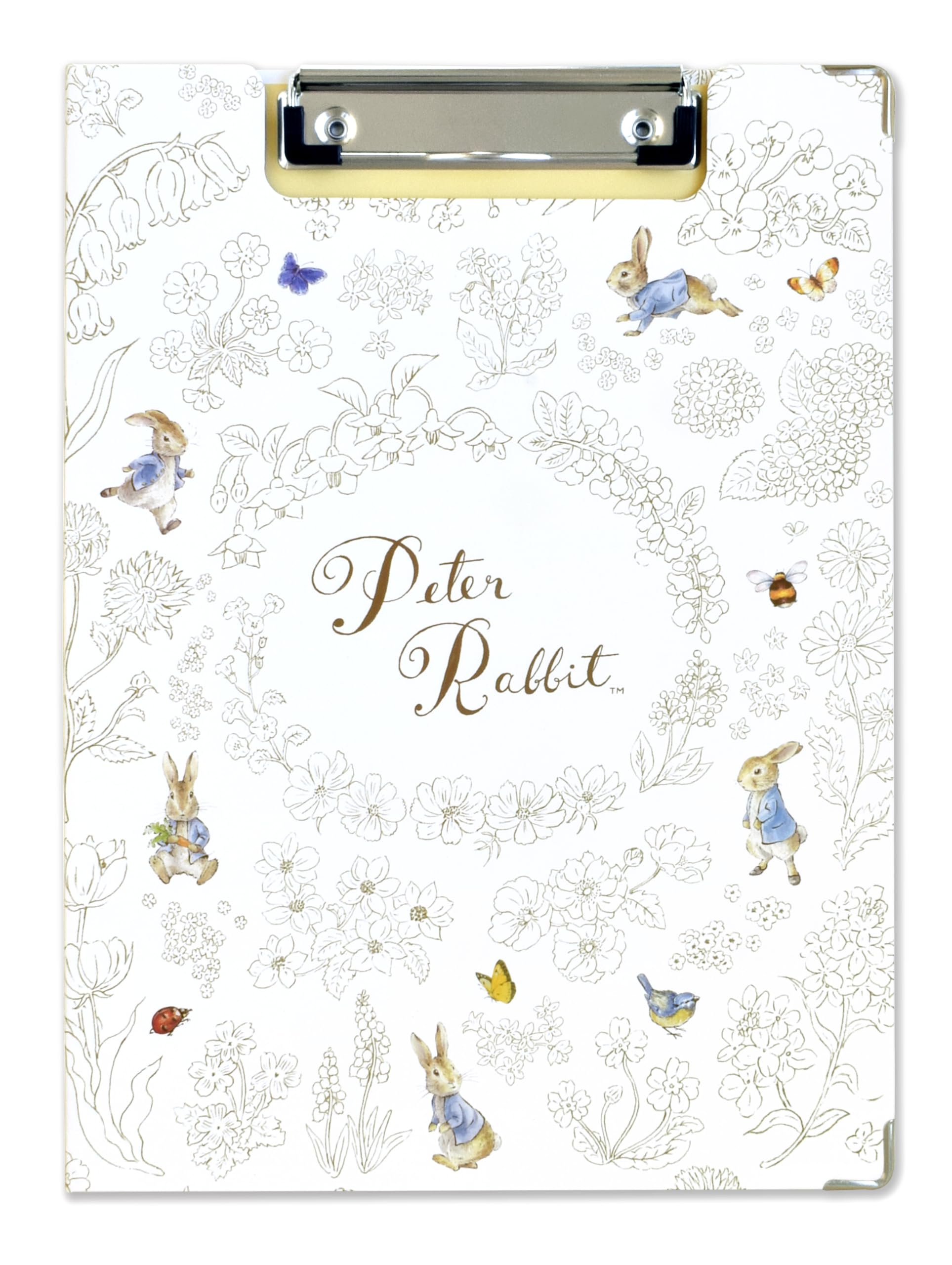 

Peter Rabbit Simple Flower Clipboard, White/Beige [ST-ZP0033]