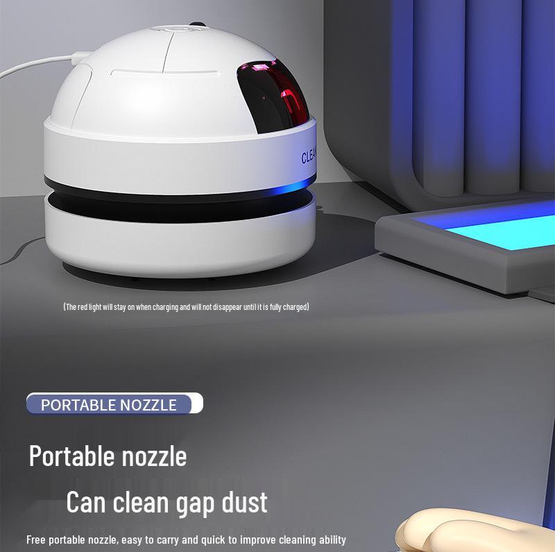 USB Rechargeable Desktop Vacuum: Mini Electric Cleaner for Crumbs, Erasers, and Keyboard Dust