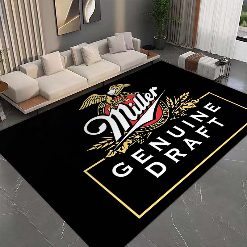 15 Size Genuine Draft M-Miller Pattern Rug Bedroom Living Room Bathroom Mat Creative Door Mat Area Rug Beer Bar Decor Carpets
