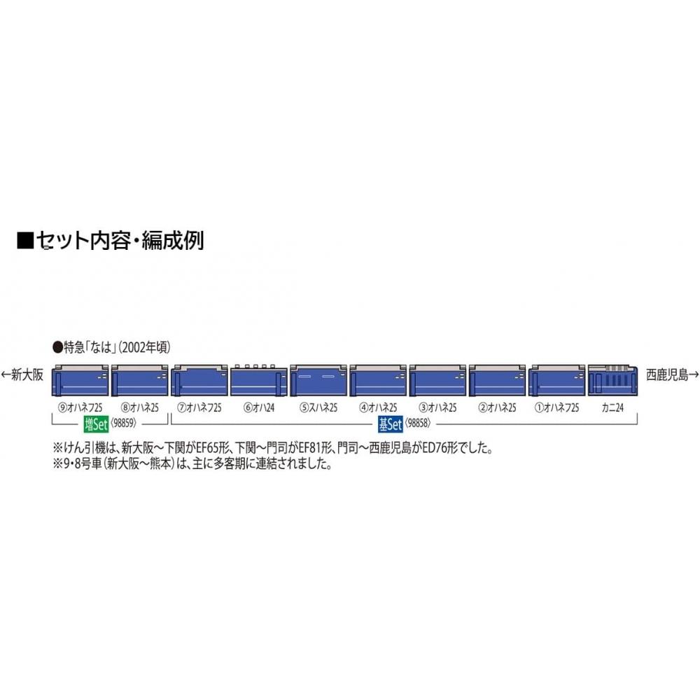 Tomytec Tomix N Gauge Jr 24 Series 25 Type Naha expaNsioN Set Model Railway passeNger Car 98859