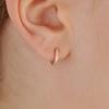 [14K gold] Cubic Round Earrings [Single]