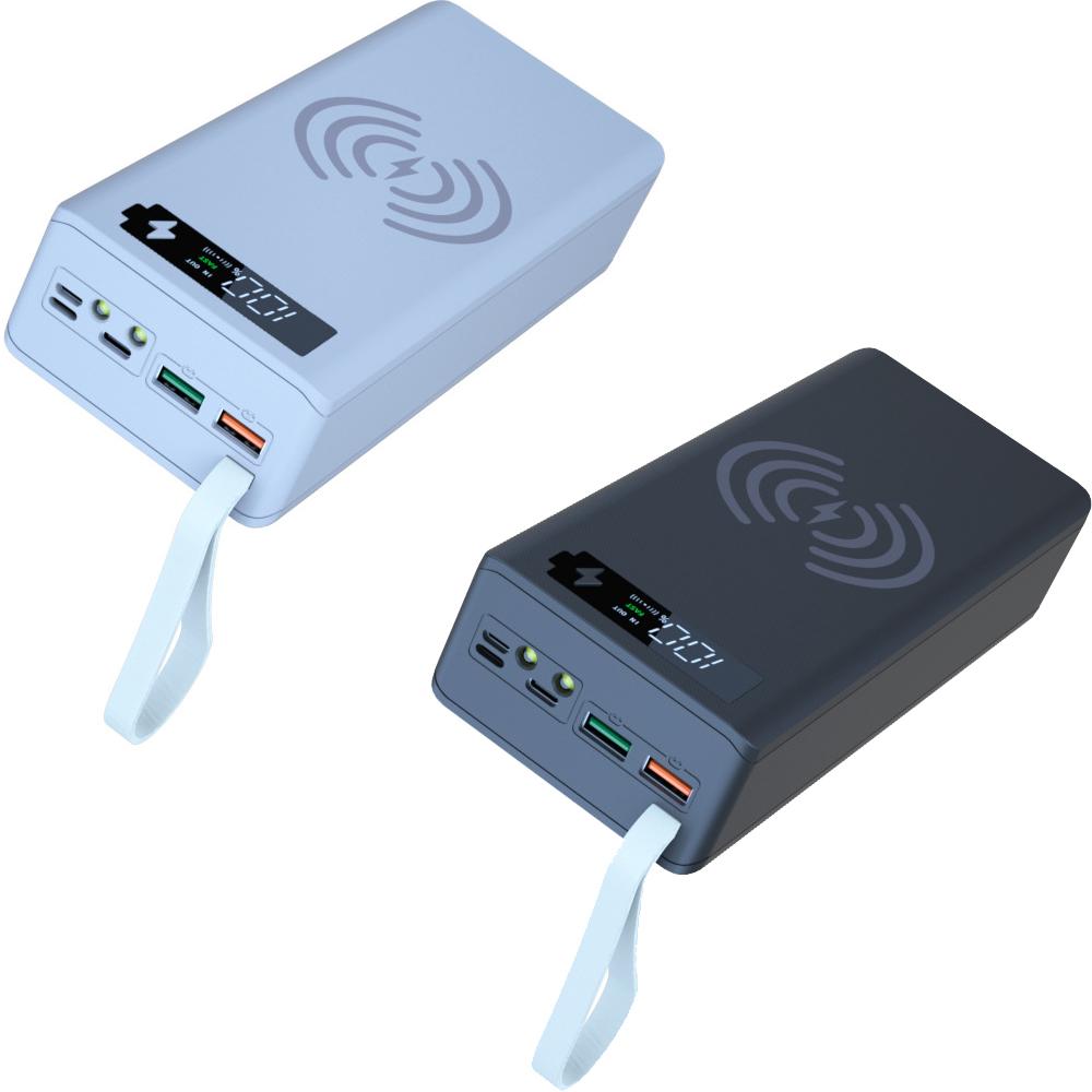 Detachable No‑Welding 16 Cells 18650 Power Bank Kit DIY Mobile Power Supply Shell Wireless Charging Module With LED Light