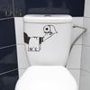 Toilettenaufkleber mit Rollenpapier, wasserdicht, abnehmbar, selbstklebend, PVC, für Wohnzimmer, Badezimmer, Wandkunst, Toilettensitzdeckel, Dekoration, Aufkleber