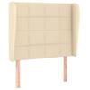 VidaXL Tête de lit avec oreilles Crème 83x23x118-128 cm Tissu3117935