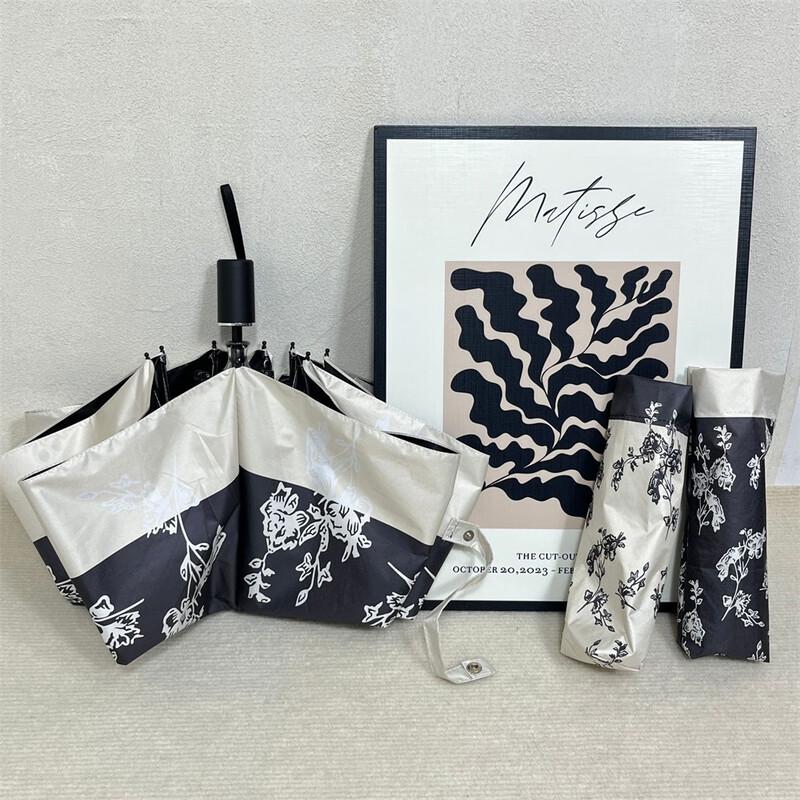 OIMG Retro Floral UV Protection Folding Umbrella