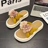 Thick-bottomed fairy wind seaside beach sandals girl soft-bottomed outer wear 2025 summer new flower cool slippers