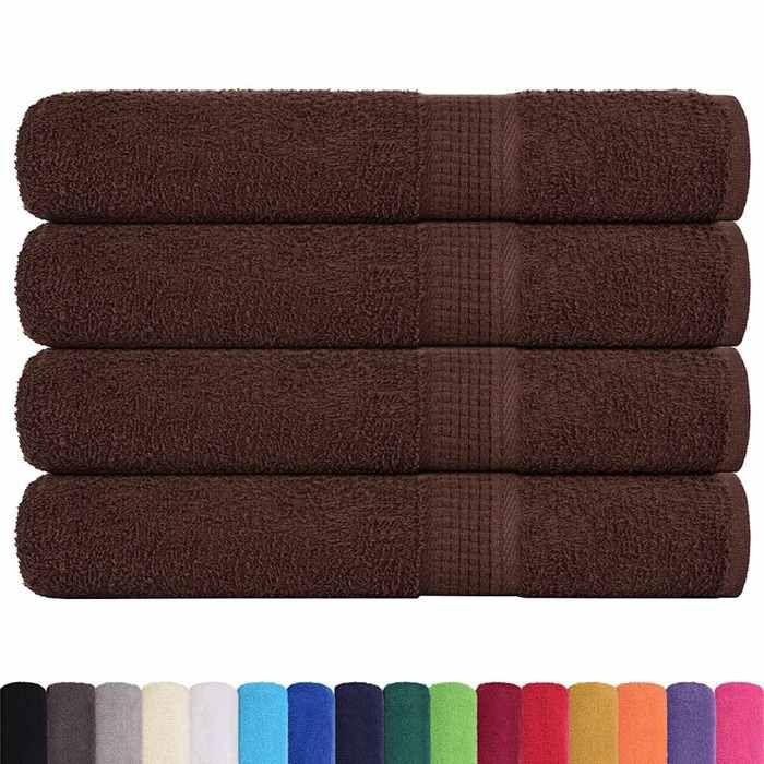 VidaXL Sauna Towels 4 Pcs Brown 80x200 Cm 360 G/m² 100% Cotton, Towel, Bath Towel, Cotton Towel 136768
