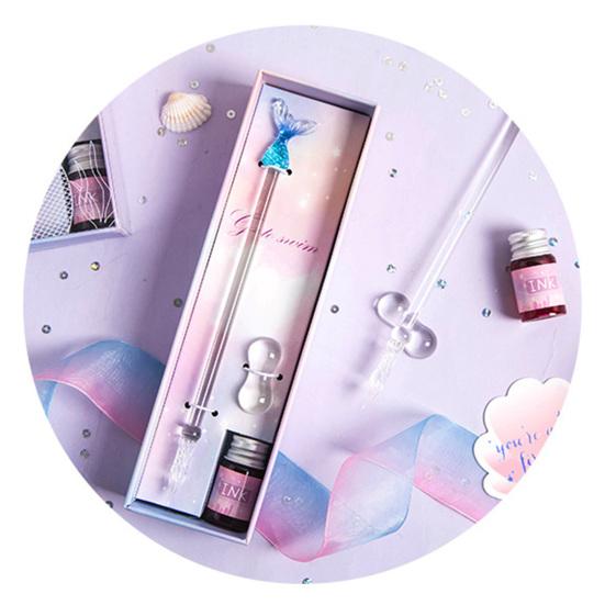 1 набір ручок для підпису з чудовим чітким почерком і гарним кришталевим пером для прикраси