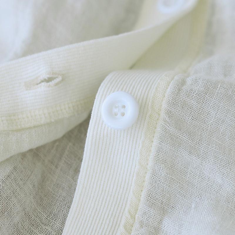 Cotton and Linen Cardigan Women's Summer Loose Hooded Long-sleeved Top Thin Short Jacket