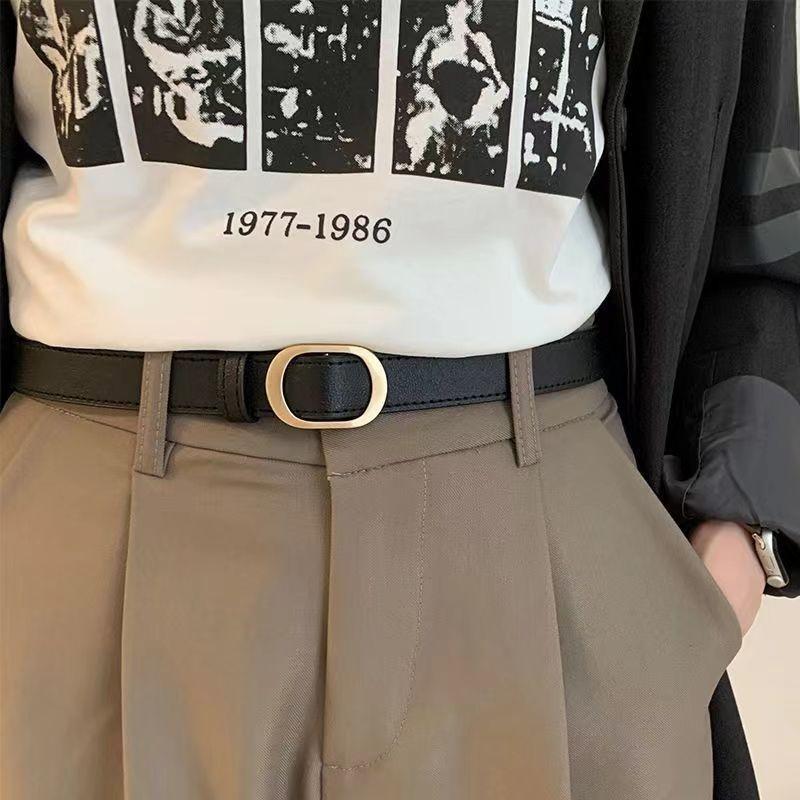 Minimalist Vintage Korean Metal Belt For Jeans No Hole Design Stylish And Trendy Students For