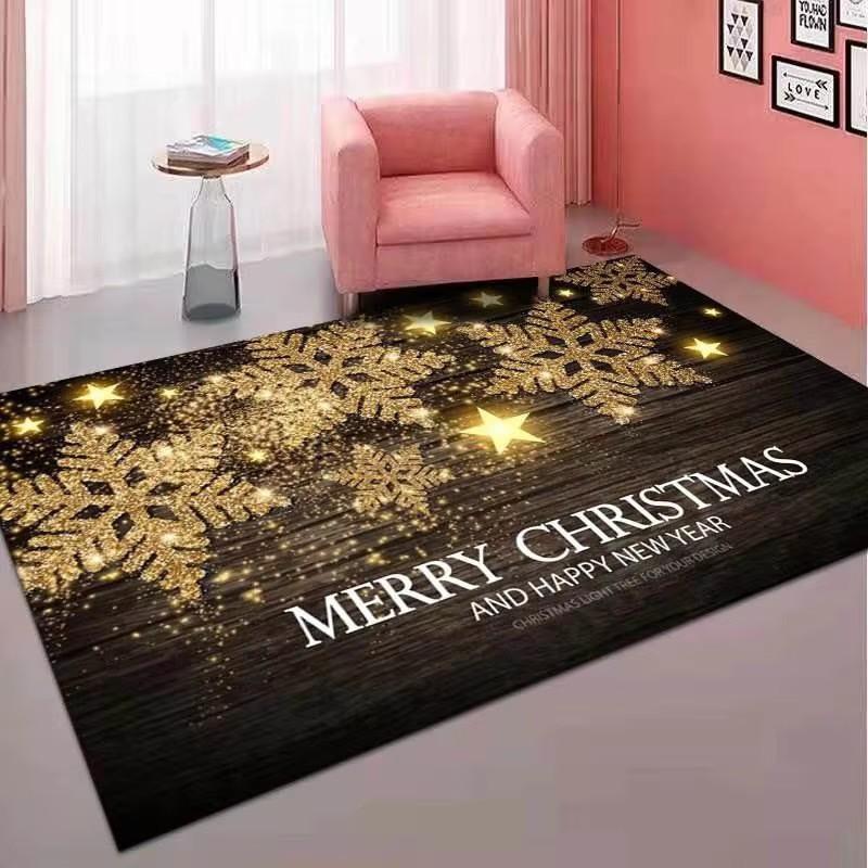 Christmas Decorations Carpet for Living Room Home Decor Sofa Table Large Area Rug Bedroom Entrance Doormat Bathroom Non-slip Mat