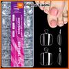 Xiaomi 600pcs Ultra Short Square Soft Gel Toe Nails Clear Full Cover Pre Shaped Fake Foot Nail Tips DIY Extension Press On Toes